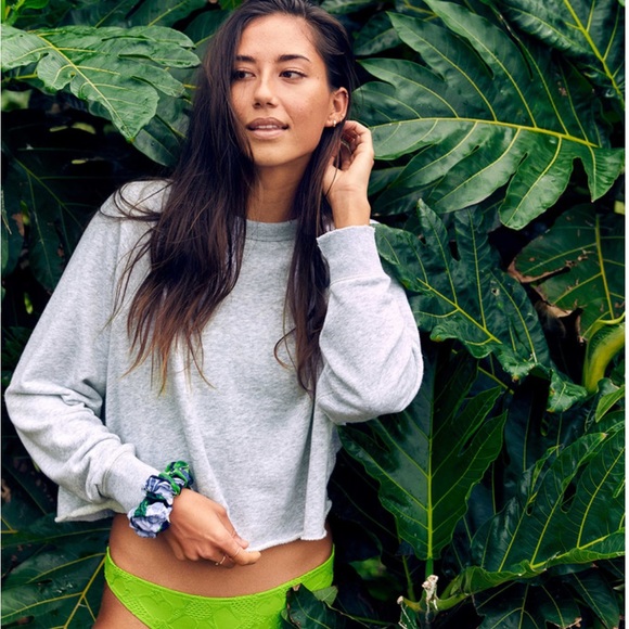 aerie Tops - Aerie Sunday Soft Distressed Crew Sweatshirt